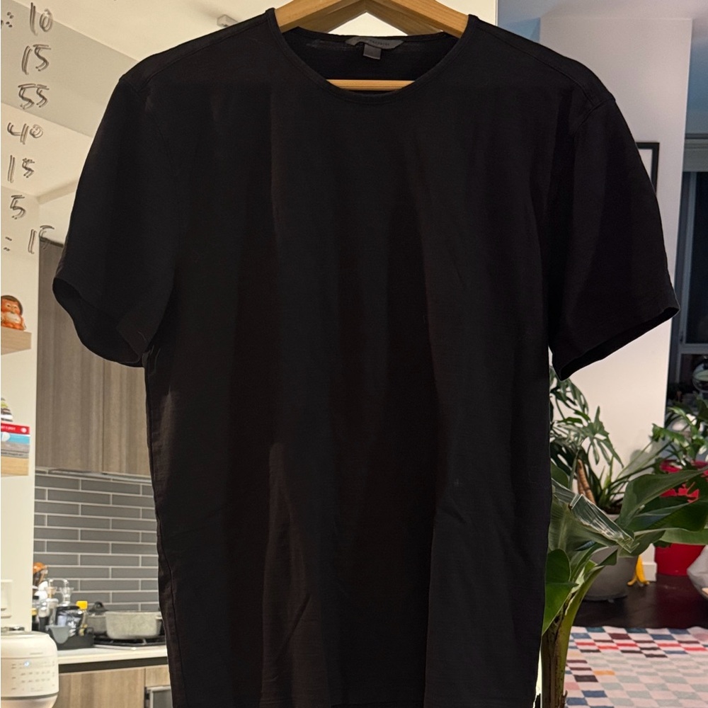 John Varvatos Striated Crew Neck Large Black